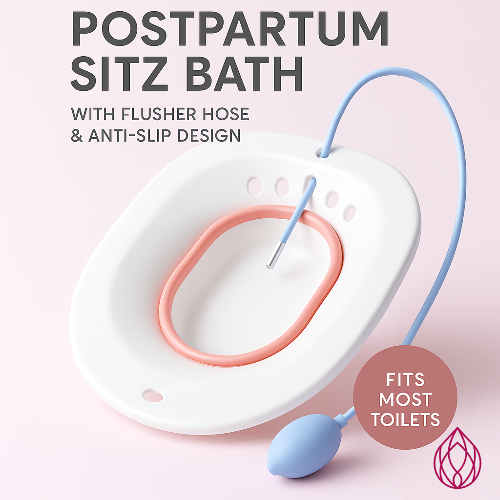 Ultimate Postpartum Recovery Kit – MAI Femme Care | Includes Peri Bottle, Sitz Bath, Epsom Salts & 3 Instant Ice Pads | Vaginal Birth & C-Section Essentials | New Mum Hospital Bag Must-Have